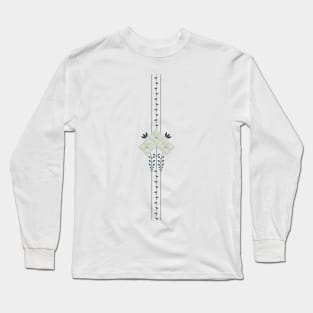 Karo flowers and curls single pattern Long Sleeve T-Shirt